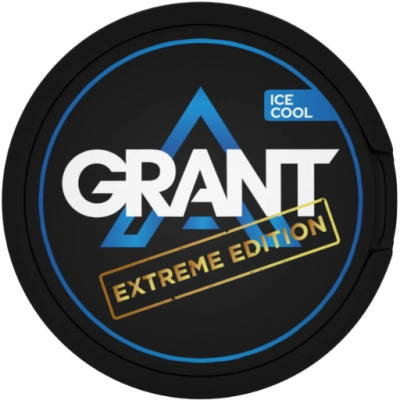 20 woreczki nikotynowe Grant Extreme Ice Cool 50 mg/g, duża moc nikotyny zawarta w lodowym aromacie