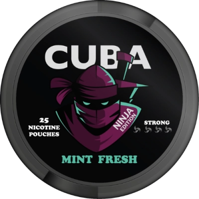 Woreczki nikotynowe Cuba Ninja Mint Fresh 30mg/g o orzeźwiającym aromacie mięty