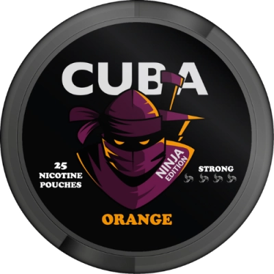 Puszka 20 woreczków nikotynowych Cuba Ninja Orange  30mg/g o pomarańczowym aromacie