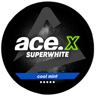 Nicotin pouches Ace X Superwhite Cool Mint 20 mg