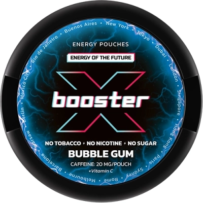 Energy pouches X-Booster Bubble Gum 20 mg