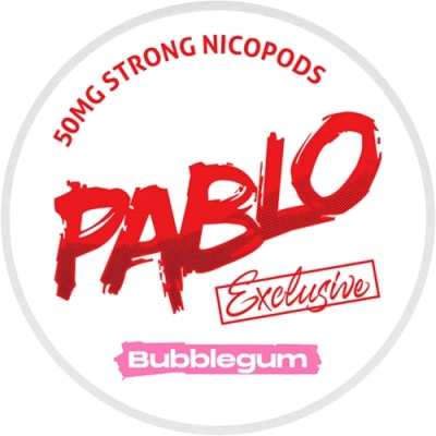 20 woreczków nikotynowych Pablo Bubble Gum 50 mg/g, duża moc nikotyny w aromacie gumy balonowej