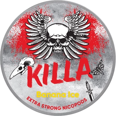 20 woreczków nikotynowych Killa Banana Ice 16 mg/g o aromacie mrożonych bananów
