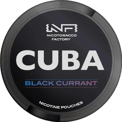 Nicotine pouches cuba black currant 66 mg.