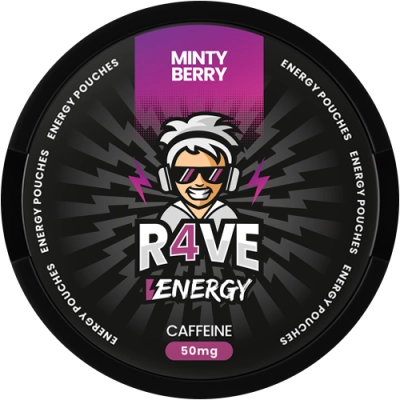 energy pouches R4ve Minty Berry 50 mg