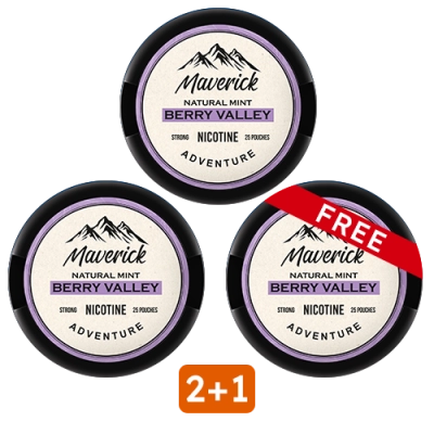 Maverick nicotine pouches berry valley flavor