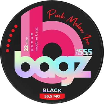 Nicotine pouches Bagz Pink Melon Ice Black 55,5 mg