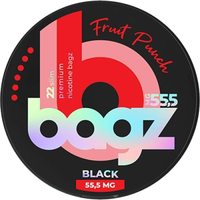 Nicotine pouches Bagz Fruit Punch Black 55,5 mg