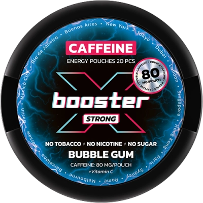 Woreczki energetyczne X-booster Bubble Gum 80 mg
